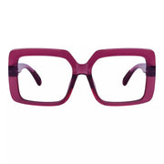 eyekeeper.com PcFaf | Frame Only & No Prescription Eyeglasses White Smoke Purple Red / Frame Only,Purple Red / Clear Lens With No Vision Correction