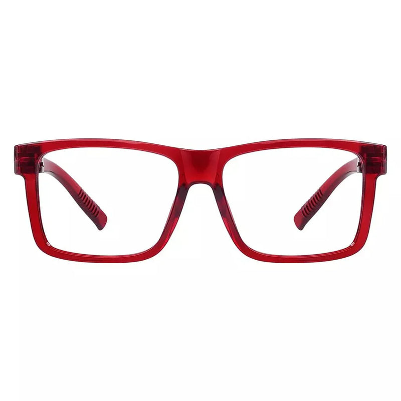 eyekeeper.com PcFah | Frame Only & No Prescription Eyeglasses White Smoke Red / Frame Only,Red / Clear Lens With No Vision Correction