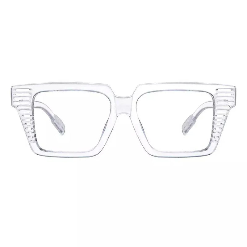 eyekeeper.com PcFai | Frame Only & No Prescription Eyeglasses White Smoke Clear / Frame Only,Clear / Clear Lens With No Vision Correction