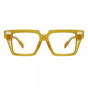 eyekeeper.com PcFai | Frame Only & No Prescription Eyeglasses White Smoke Yellow / Frame Only,Yellow / Clear Lens With No Vision Correction