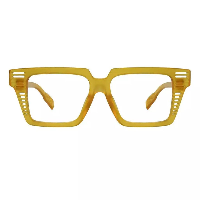 eyekeeper.com PcFai | Frame Only & No Prescription Eyeglasses White Smoke Yellow / Frame Only,Yellow / Clear Lens With No Vision Correction