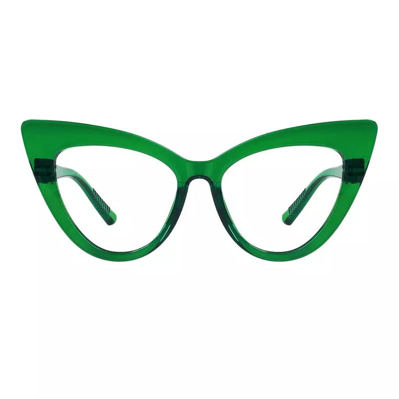 eyekeeper.com PcFam | Frame Only & No Prescription Eyeglasses White Smoke Green / Frame Only,Green / Clear Lens With No Vision Correction