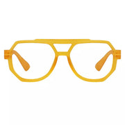 eyekeeper.com PcFan | Frame Only & No Prescription Eyeglasses White Smoke Yellow / Frame Only,Yellow / Clear Lens With No Vision Correction