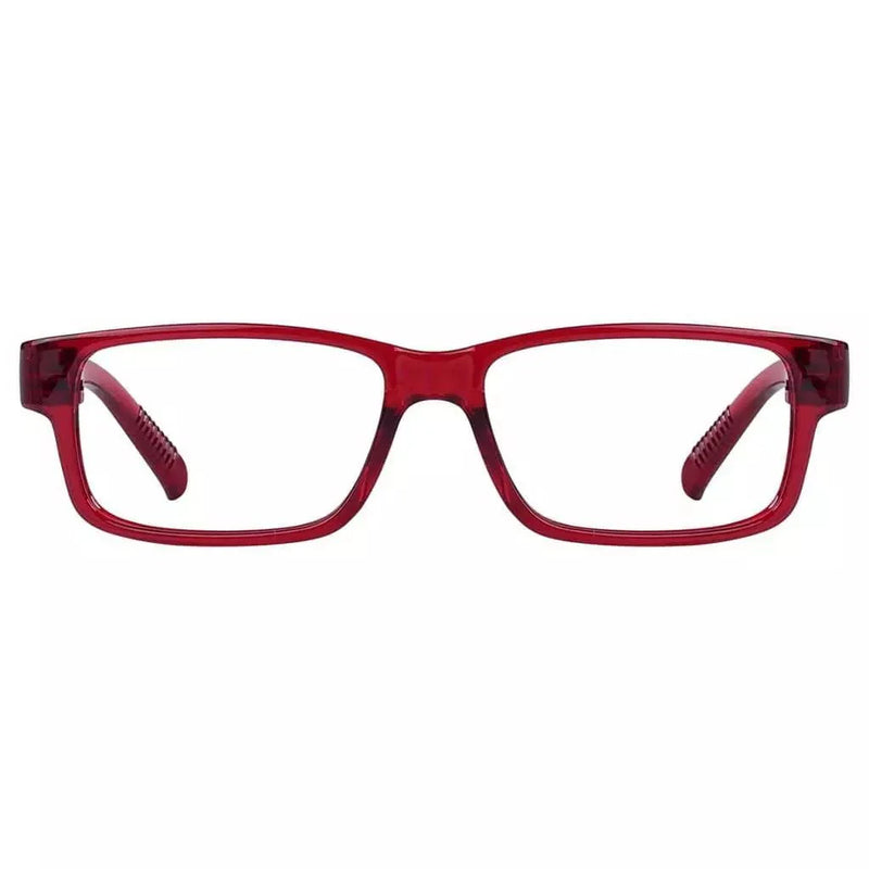 eyekeeper.com PcFar | Frame Only & No Prescription Eyeglasses White Smoke Red / Frame Only,Red / Clear Lens With No Vision Correction