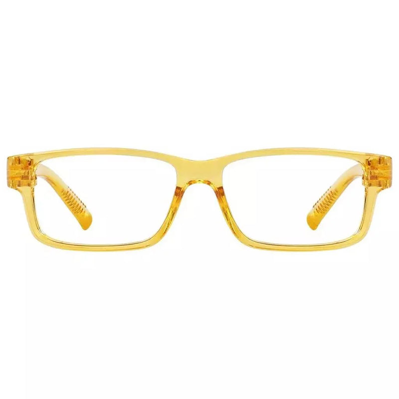 eyekeeper.com PcFar | Frame Only & No Prescription Eyeglasses White Smoke Yellow / Frame Only,Yellow / Clear Lens With No Vision Correction