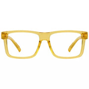 eyekeeper.com PcFas | Frame Only & No Prescription Eyeglasses White Smoke Yellow / Frame Only,Yellow / Clear Lens With No Vision Correction