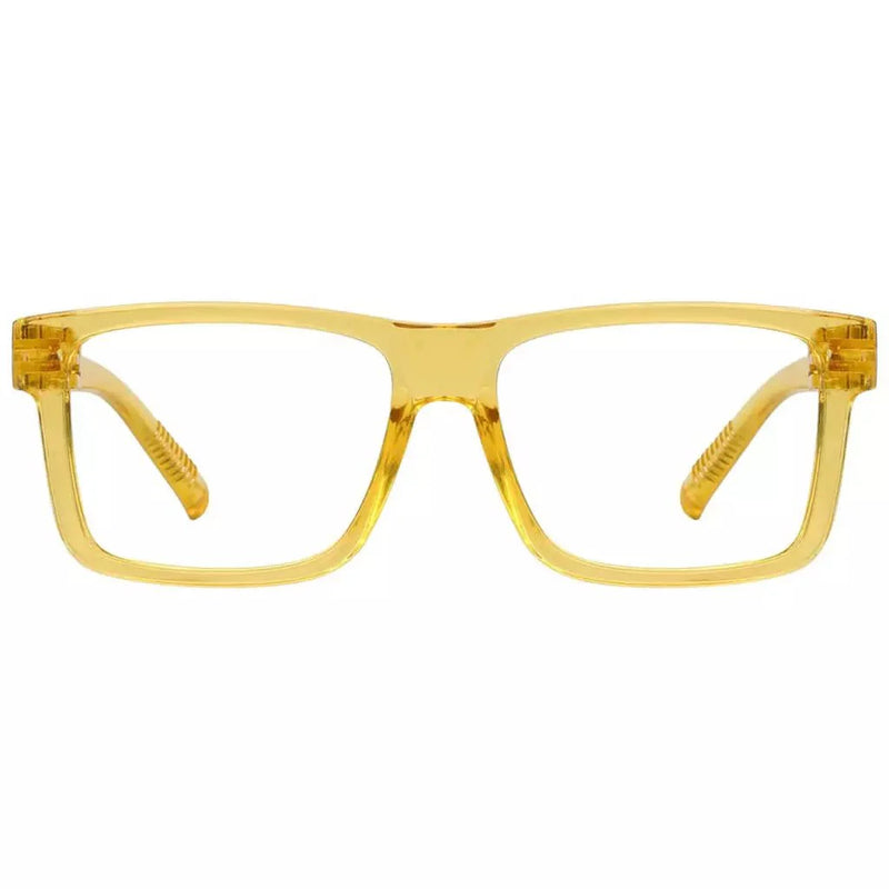 eyekeeper.com PcFas | Frame Only & No Prescription Eyeglasses White Smoke Yellow / Frame Only,Yellow / Clear Lens With No Vision Correction