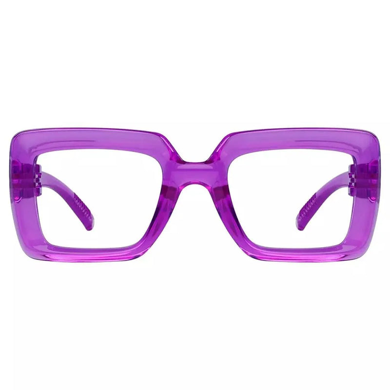 eyekeeper.com PcFau | Frame Only & No Prescription Eyeglasses White Smoke Purple / Frame Only,Purple / Clear Lens With No Vision Correction