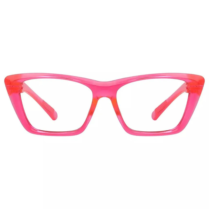 eyekeeper.com Cat-eye 30% Blue Light Blocking Metalless Screwless Glasses R2514-B15 Eyeglasses White Smoke Pink / without magnification