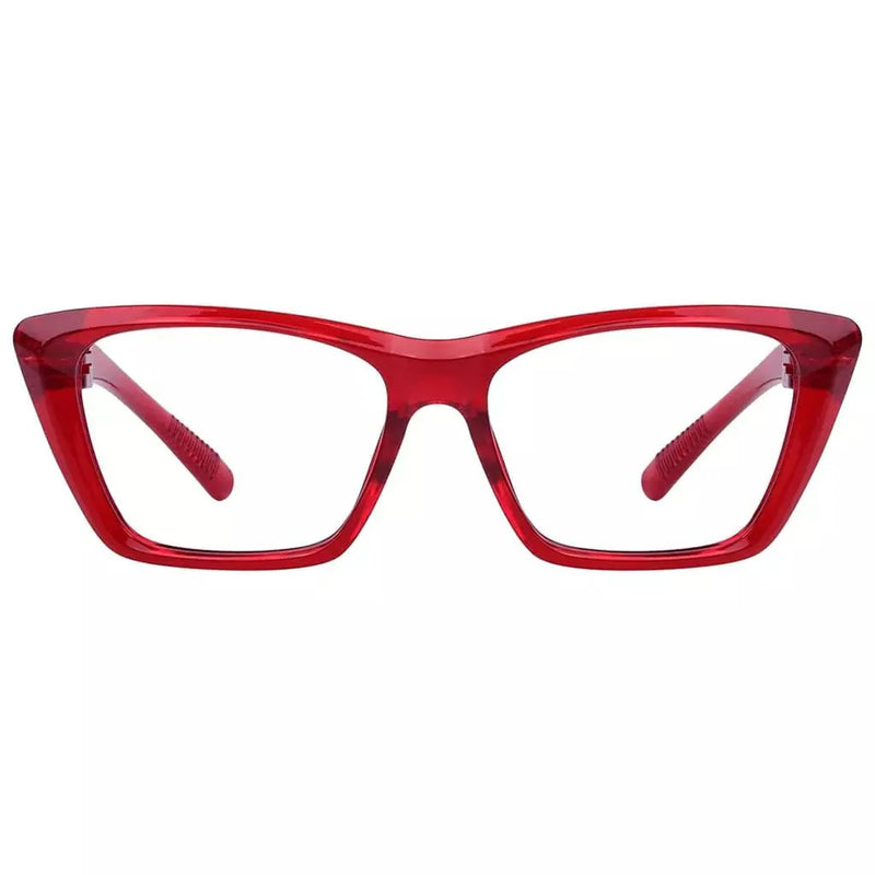 eyekeeper.com Cat-eye 30% Blue Light Blocking Metalless Screwless Glasses R2514-B15 Eyeglasses White Smoke Red / without magnification