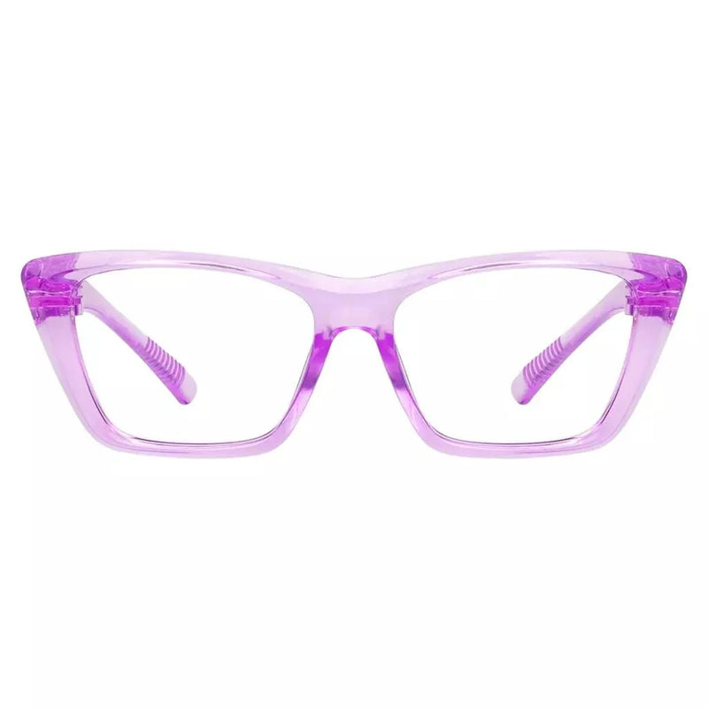 eyekeeper.com Cat-eye 30% Blue Light Blocking Metalless Screwless Glasses R2514-B15 Eyeglasses White Smoke Purple / without magnification