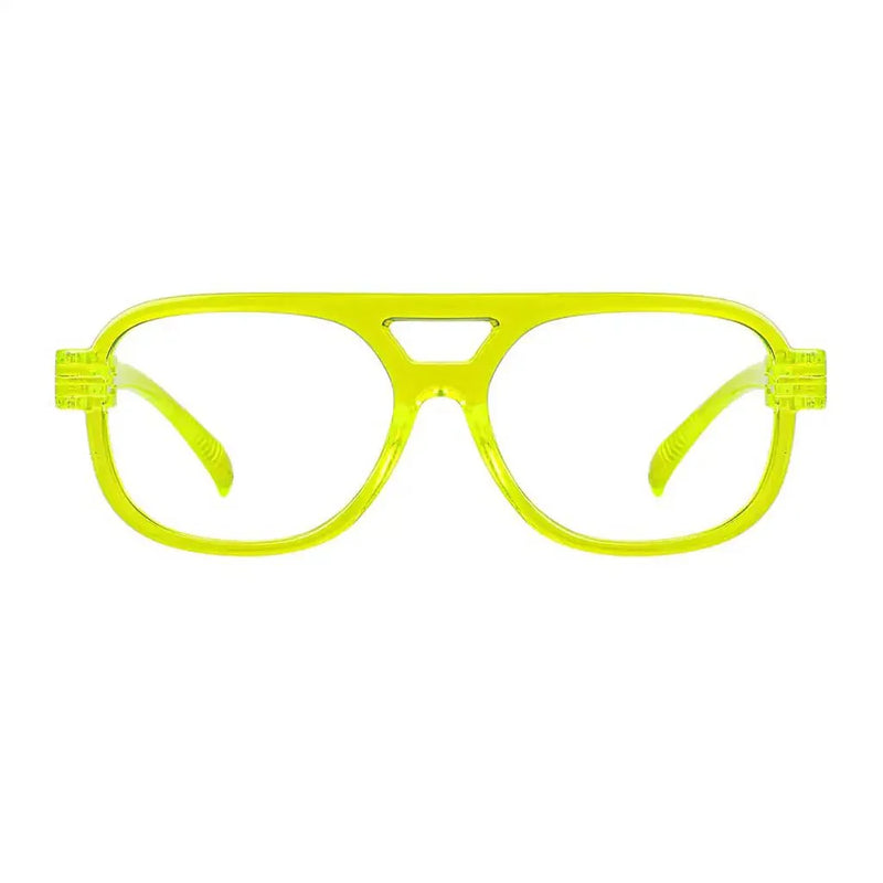 eyekeeper.com PcFaw | Frame Only & No Prescription Eyeglasses White Smoke Yellow / Frame Only,Yellow / Clear Lens With No Vision Correction