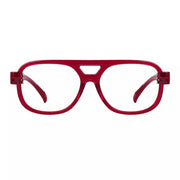 eyekeeper.com PcFaw | Frame Only & No Prescription Eyeglasses White Smoke Red / Frame Only,Red / Clear Lens With No Vision Correction