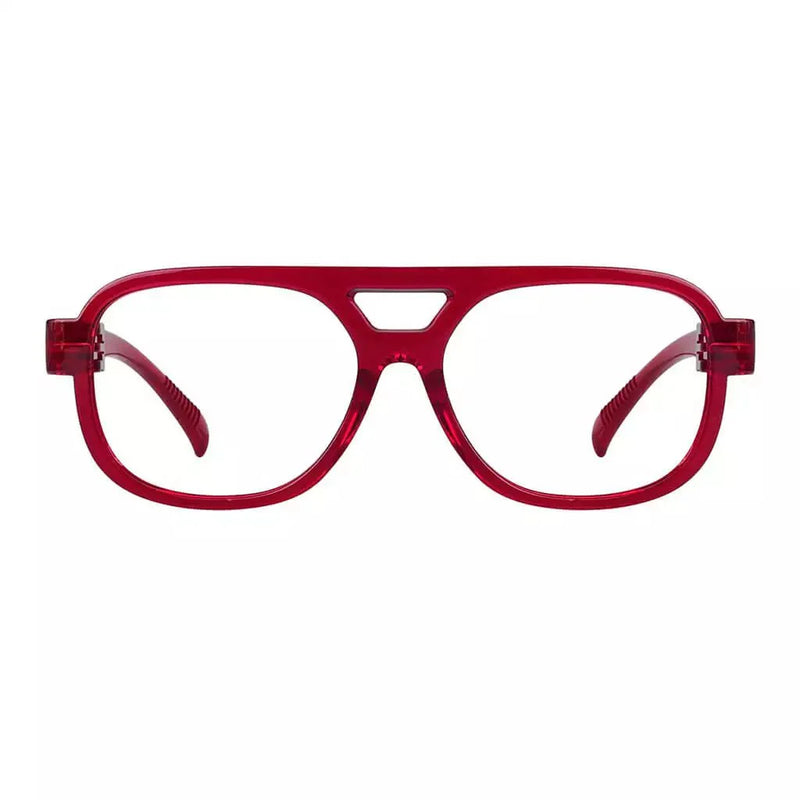 eyekeeper.com PcFaw | Frame Only & No Prescription Eyeglasses White Smoke Red / Frame Only,Red / Clear Lens With No Vision Correction