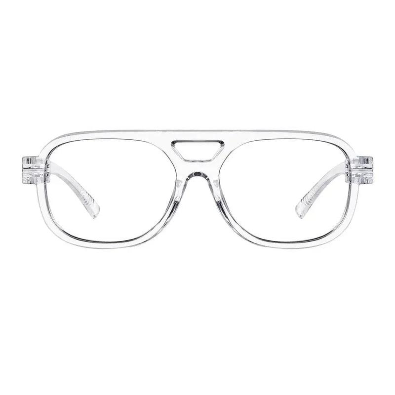 eyekeeper.com PcFaw | Frame Only & No Prescription Eyeglasses White Smoke Clear / Frame Only,Clear / Clear Lens With No Vision Correction