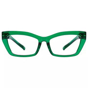 eyekeeper.com PcFax | Frame Only & No Prescription Eyeglasses White Smoke Green / Frame Only,Green / Clear Lens With No Vision Correction