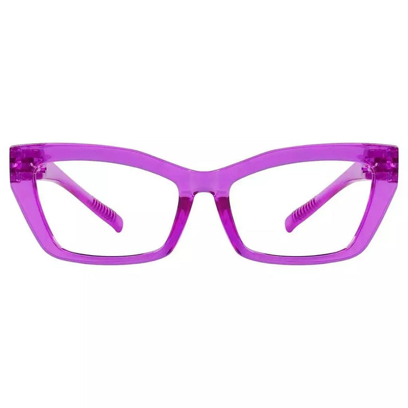 eyekeeper.com PcFax | Frame Only & No Prescription Eyeglasses White Smoke Purple / Frame Only,Purple / Clear Lens With No Vision Correction