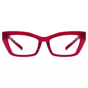 eyekeeper.com PcFax | Frame Only & No Prescription Eyeglasses White Smoke Red / Frame Only,Red / Clear Lens With No Vision Correction