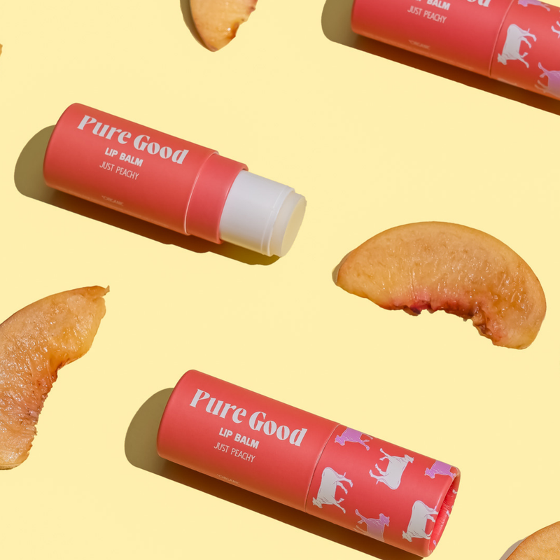 Pure Good LLC Tallow Lip Balm Lip Balm Pale Goldenrod Citrus,Coconut Dream,Just Peachy,Vanilla Mint