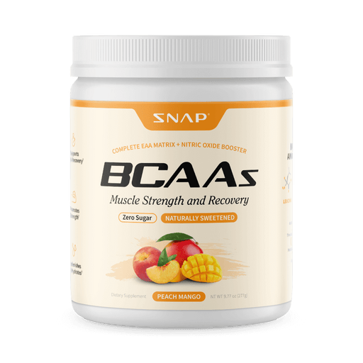 Snap Supplements BCAA Powder (Peach Mango Flavor) Seashell