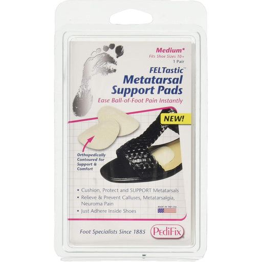 PediFix PediFix Feltastic Metatarsal Support Pads Medium 1 Pair Metatarsal Support Pads Antique White