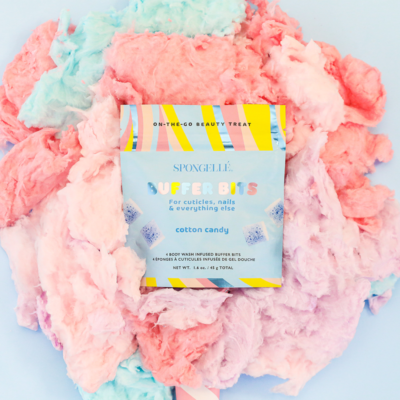 Spongellé Cotton Candy | PediPOP! Buffer Bits Pedi Buffer Light Gray