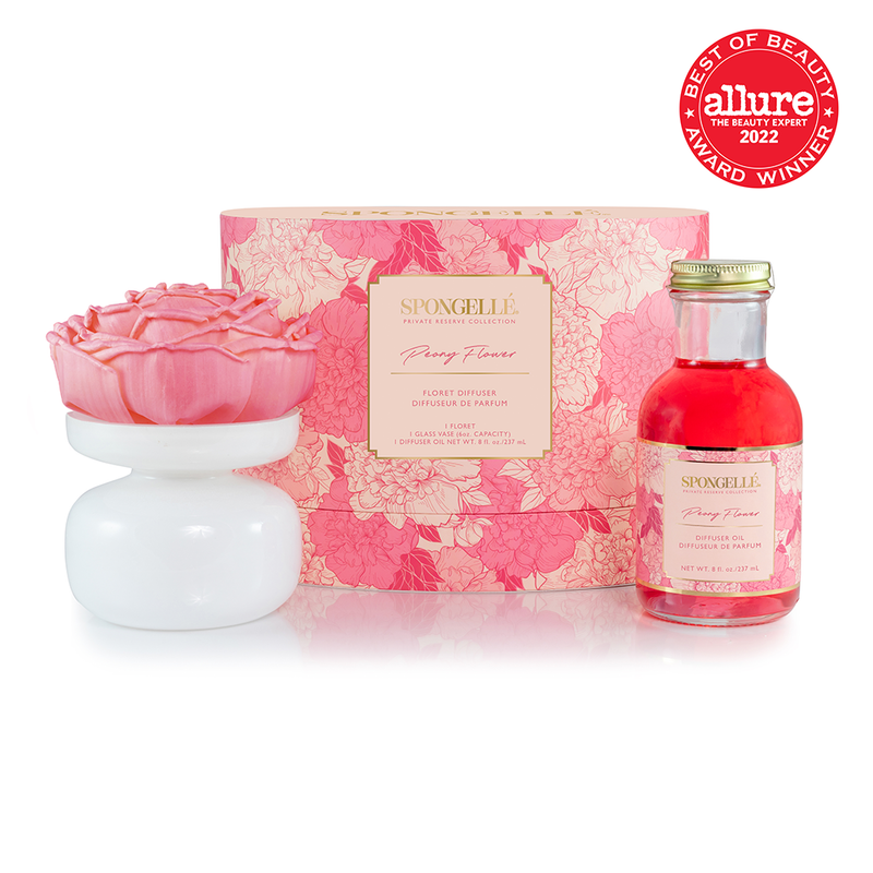 Spongellé Peony Flower | Private Reserve Diffuser Home Fragrance White Smoke