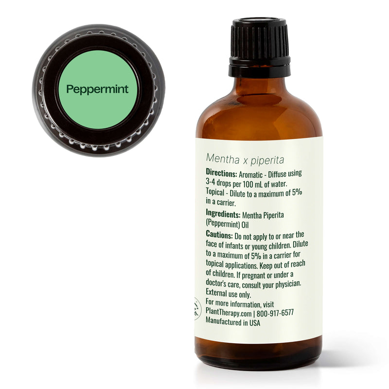 Plant Therapy Peppermint Essential Oil Essential Oil Black 10 mL,30 mL,100 mL