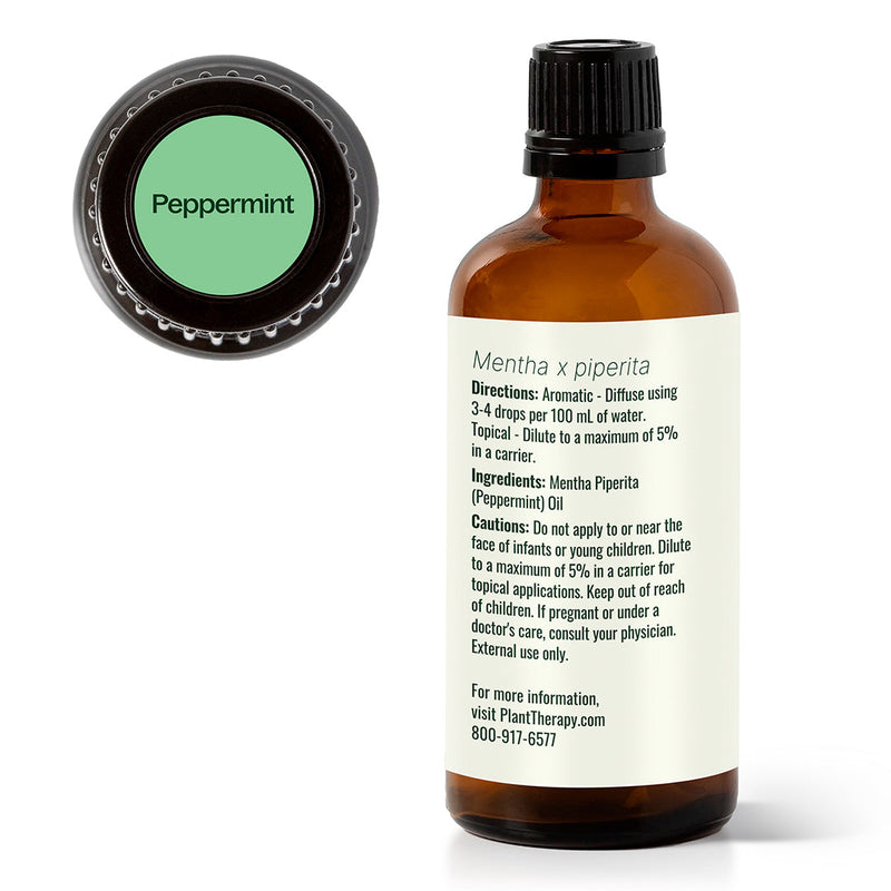 Plant Therapy Peppermint Essential Oil Essential Oil White Smoke 10 mL,30 mL,100 mL