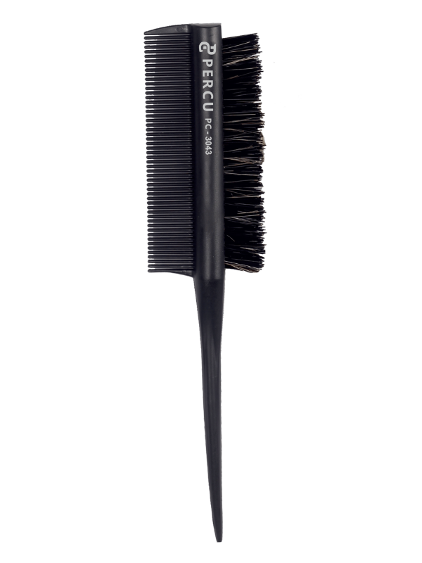 Vip Barber Supply Percu Black Bun Brush & Comb #PC-3043 Bun Brush White Smoke