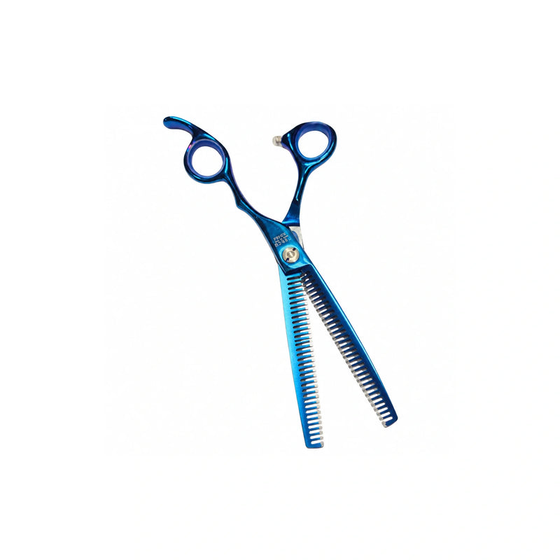 Vip Barber Supply Percu Futura Line Thinning Shear 6.5" Thinning Shear White Smoke Double-sided Thinning