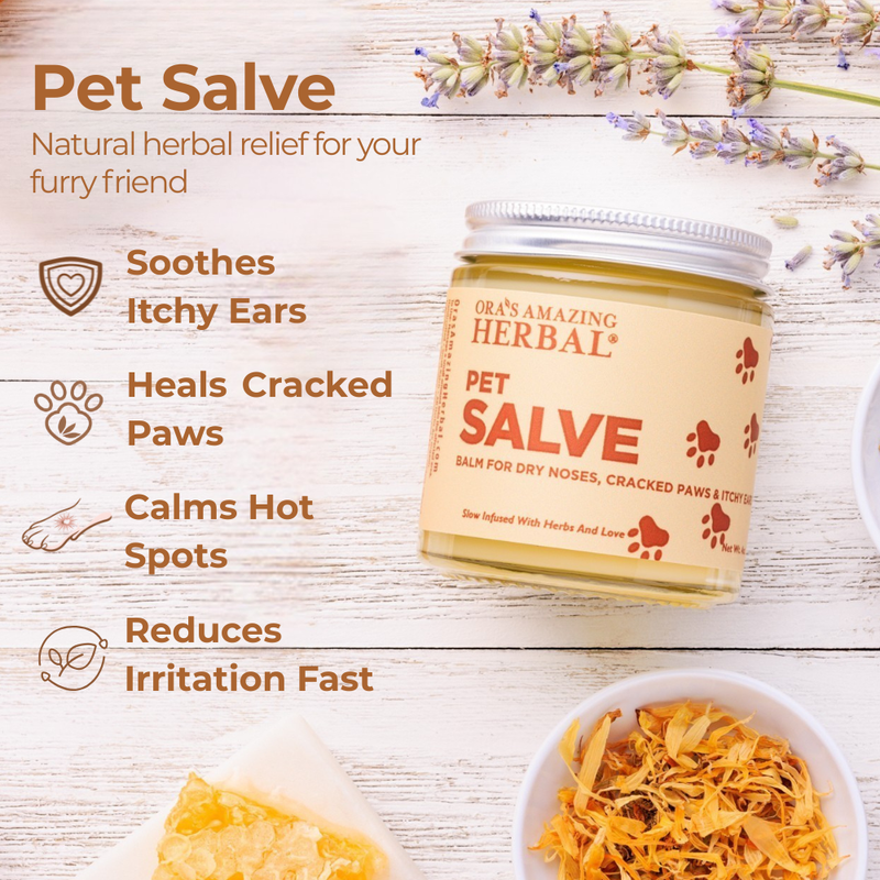Ora's Amazing Herbal Pet Salve & Lavender Balm Misty Rose Jar 4 oz