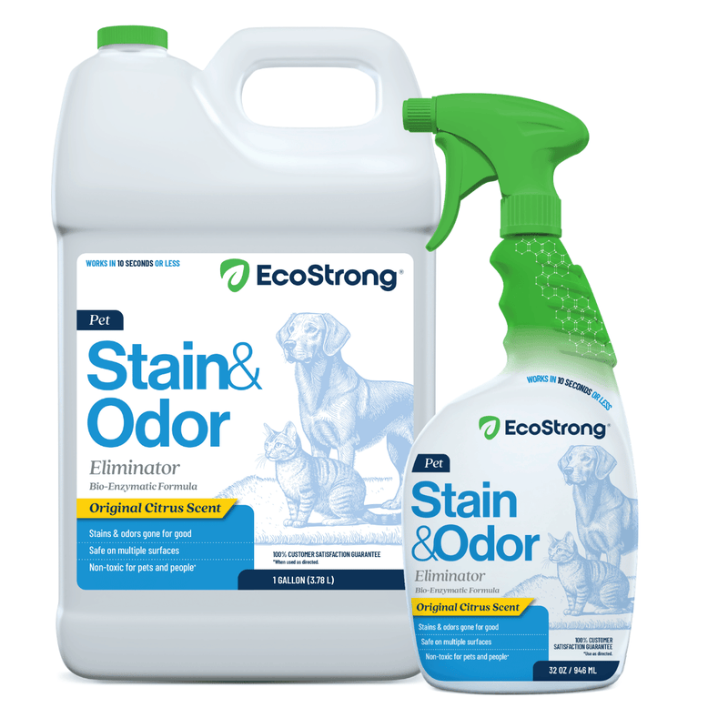 EcoStrong Pet Stain and Odor Eliminator Pet & Animal > Pet Stain & Odor White Smoke Citrus / 32 oz Sprayer Bottle and 1 Gallon Refill
