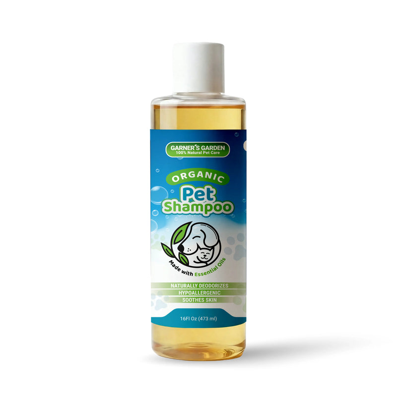 Garner's Garden Organic Pet Shampoo lifestyle White Smoke 8 oz,16 oz