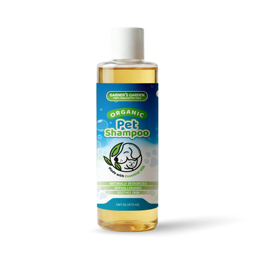 Garner's Garden Organic Pet Shampoo lifestyle White Smoke 8 oz,16 oz