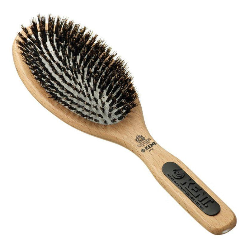 KENT Kent Large Rubber Cushion Brush - 5 Oz Hair Brush Rosy Brown