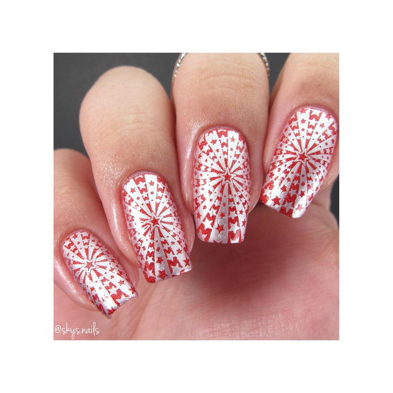 UberChic Beauty Fourth of July-02 Stamping Plate Rosy Brown