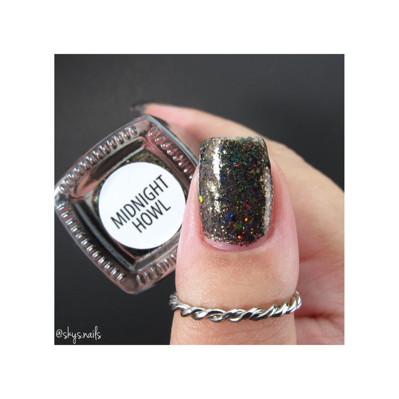 UberChic Beauty Midnight Howl - Holographic Polish Regular Polish Gray