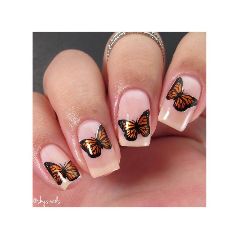 UberChic Beauty Butterflies Stamping Plate Rosy Brown