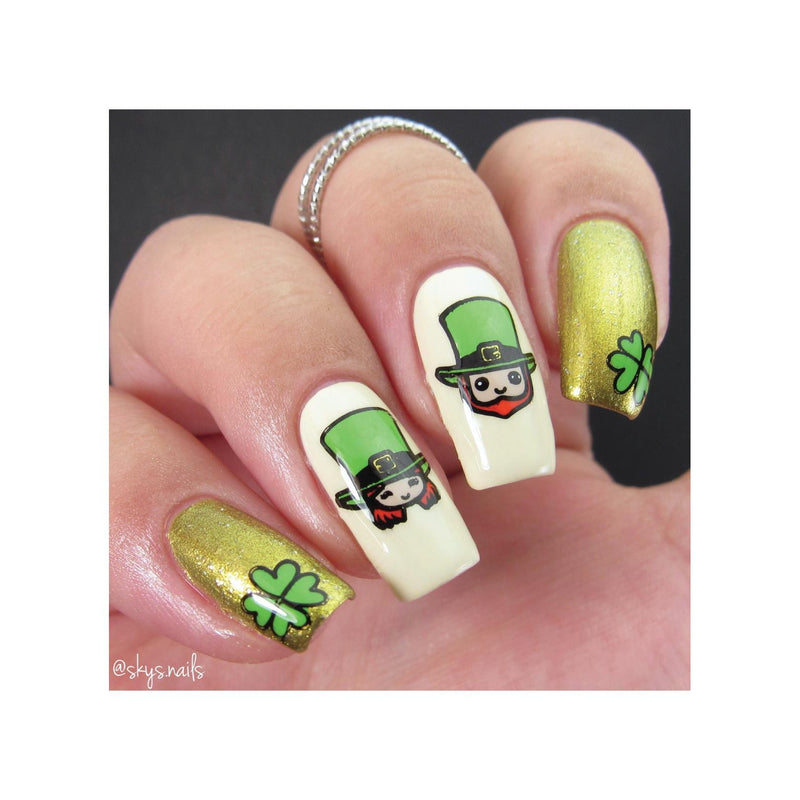 UberChic Beauty St Patrick's Day-05 Stamping Plate Rosy Brown