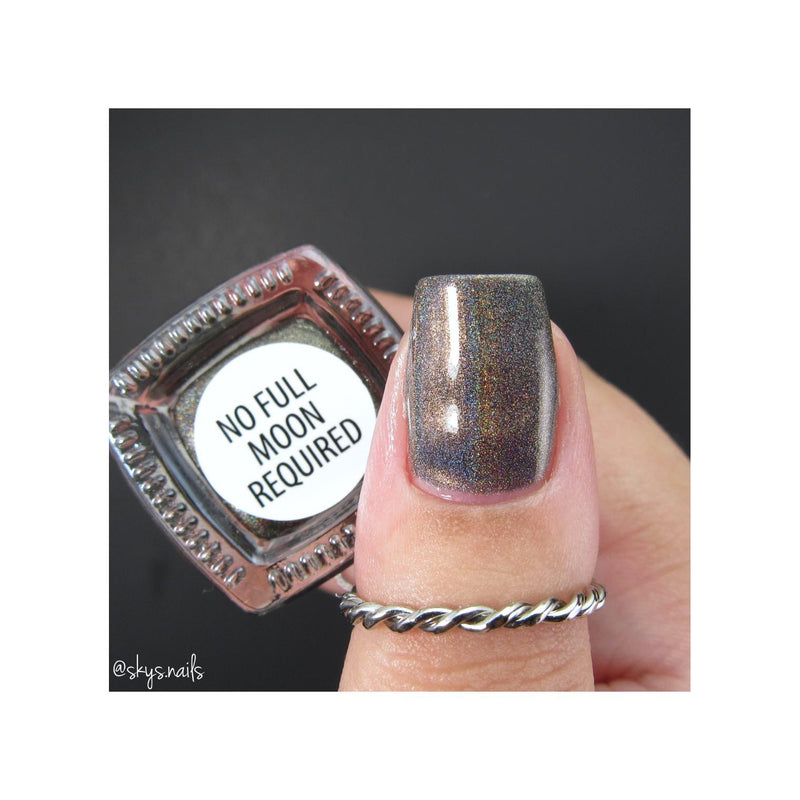 UberChic Beauty No Full Moon Required - Holographic Polish Regular Polish Dark Slate Gray