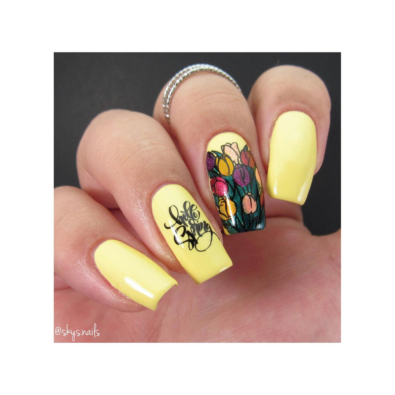 UberChic Beauty Hello Spring Stamping Plate Dark Slate Gray
