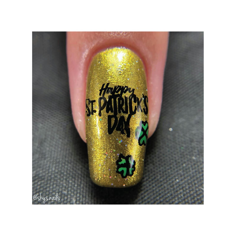 UberChic Beauty St Patrick's Day-05 Stamping Plate Dark Slate Gray