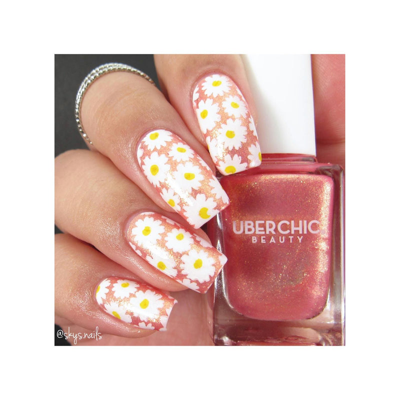 UberChic Beauty Hello Spring Stamping Plate Rosy Brown
