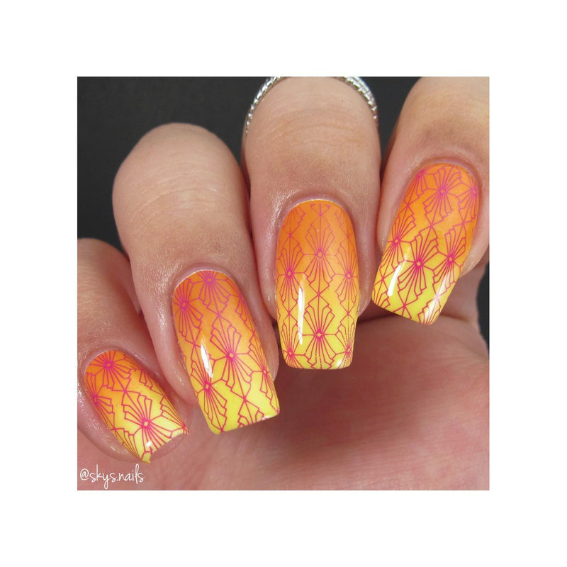 UberChic Beauty Art Deco Glam Stamping Plate Rosy Brown