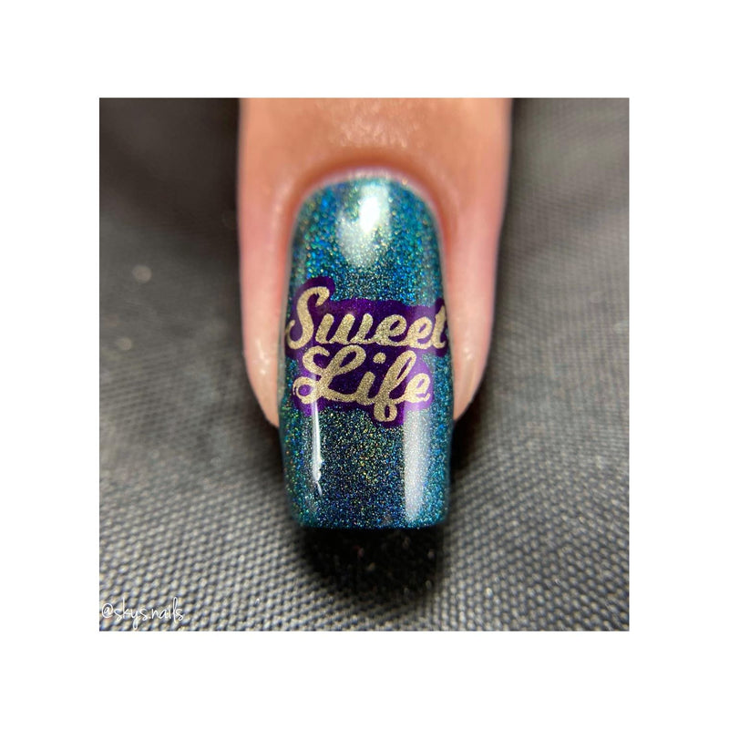 UberChic Beauty I Want Candy Stamping Plate Dim Gray