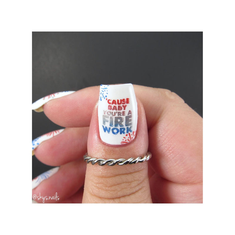 UberChic Beauty Fourth of July-02 Stamping Plate Dark Slate Gray