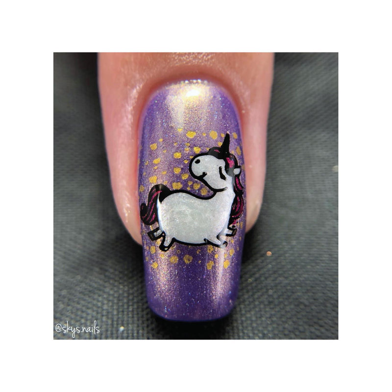 UberChic Beauty Unicorn Love-02 Stamping Plate Dark Slate Gray