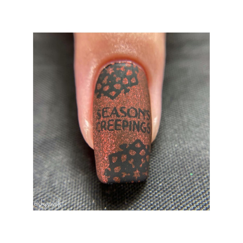 UberChic Beauty Haunted Snow Stamping Plate Dim Gray