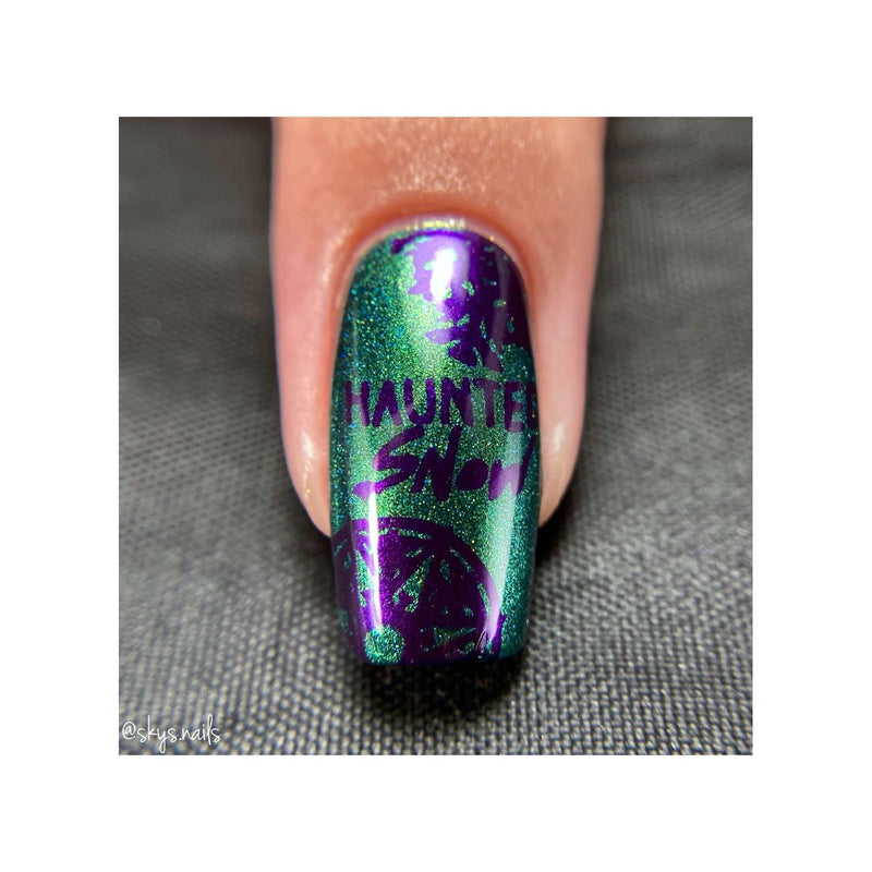 UberChic Beauty Haunted Snow Stamping Plate Dark Slate Gray